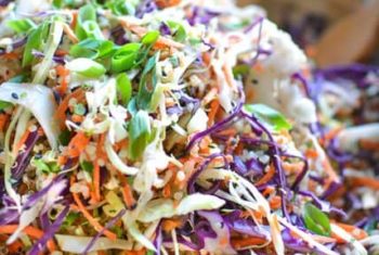 Asian salad with sesame dressing